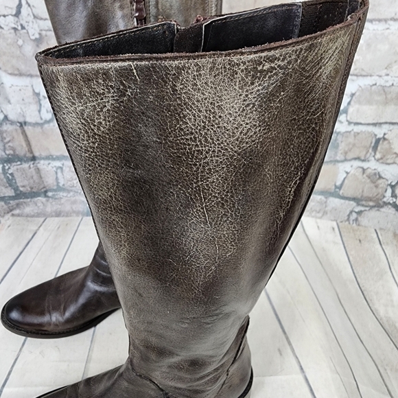 Vintage Tall Fashion Riding Boots Dark Taupe Brown Size 38=7.5 Prep Preppy - Picture 13 of 16